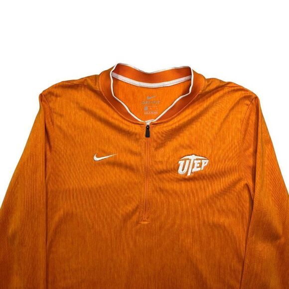 Nike Dri-Fit Men's Size Lage UTEP Embroidered 1/2 Zip Performance Pullover - Picture 3 of 11